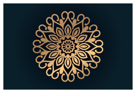 Ciculated Mandala Art Design Simple