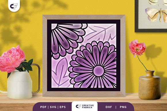 Floral Garden 3D Light Box Papercut