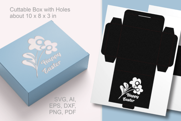Floral Happy Easter Rectangular Gift Box