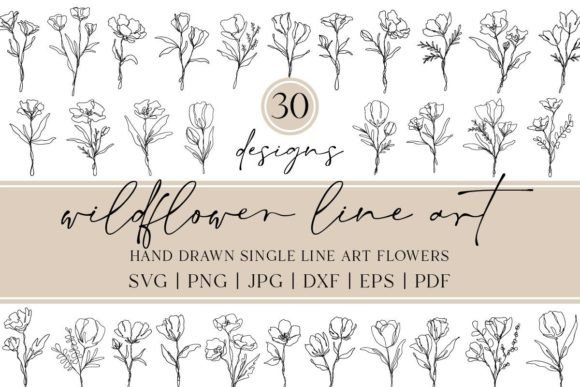 Floral Line Art Bundle: Clean, Versatile, and Ready for Real Stitching