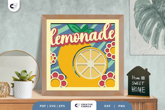 Groovy Lemonade 3D Light Box Paper Cut