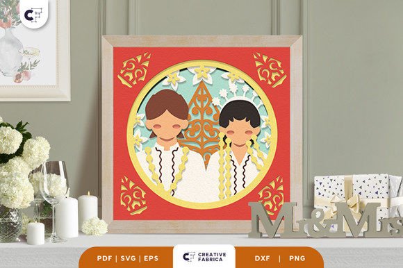 Indonesian Traditional Wedding 3D Shadow Box