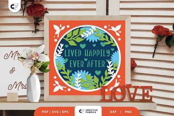 Lived Happily Ever After 3D Paper Cut