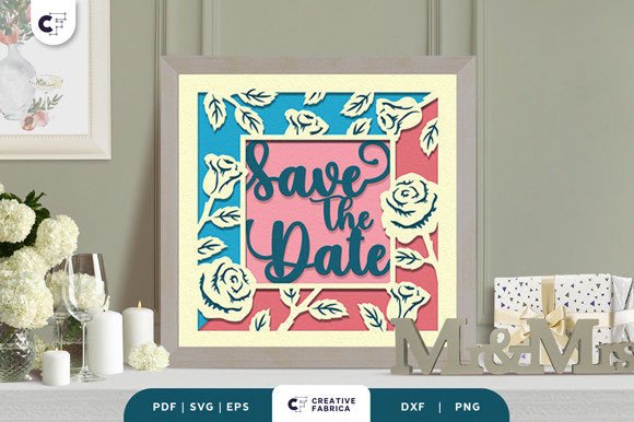 Save the Date 3D Paper Cut Shadow Box