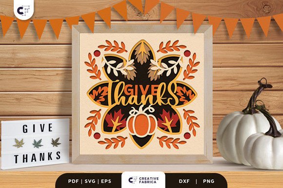 Thanksgiving Leaves 3D Light Box