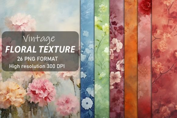 Vintage Floral Texture Backgrounds Bundle